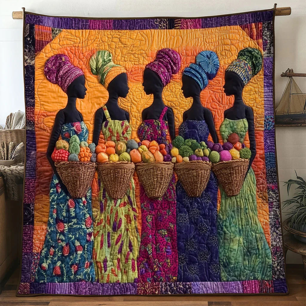 African Women Roots Quilt Blanket