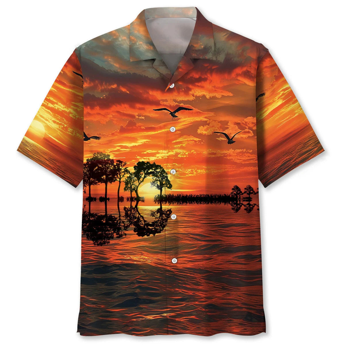 Ageless Hippie Guitar Hawaiian Shirt - S - hawaiian shirt