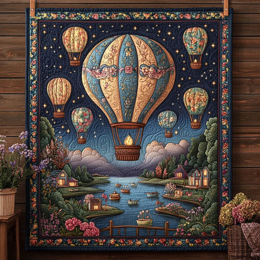 Air Balloon Dream Quilt Blanket