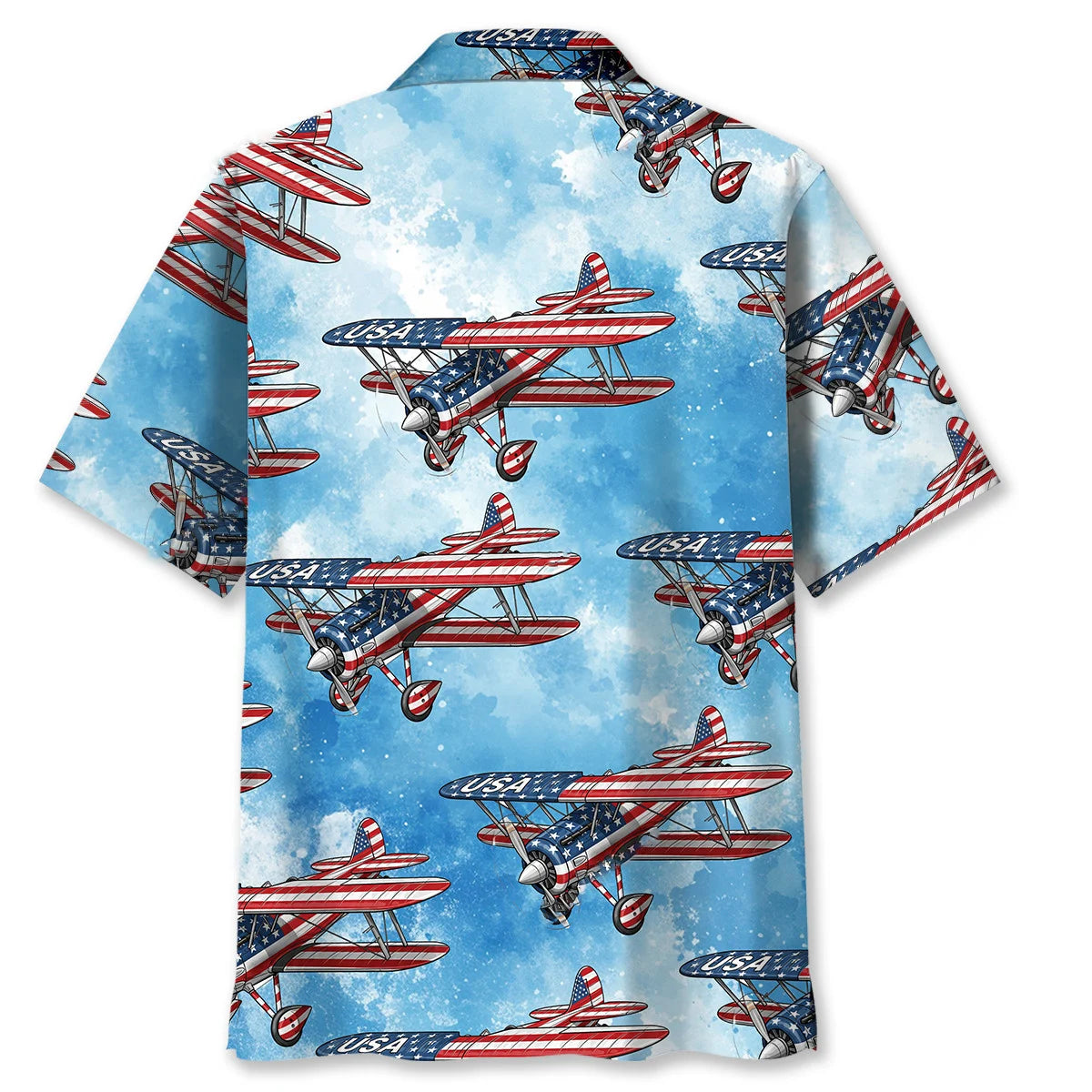 Airplane Blue Hawaiian Shirt