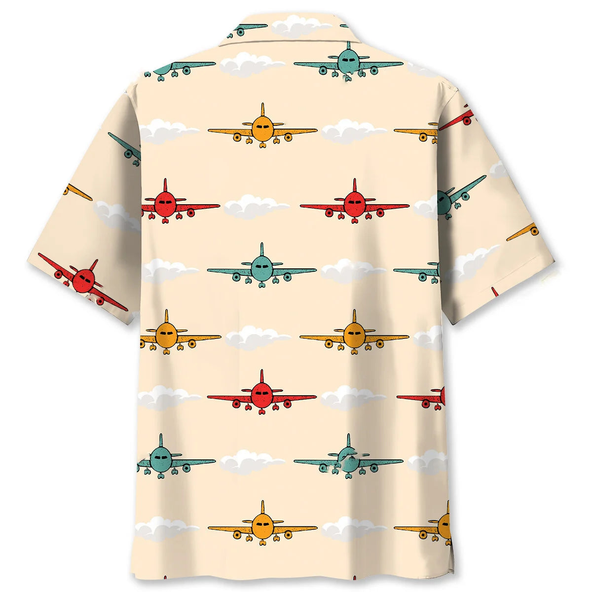 Airplane Color Hawaiian Shirt - M - hawaiian shirt
