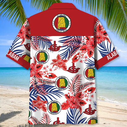 Alabama State Proud Hawaiian Shirt - L - hawaiian shirt