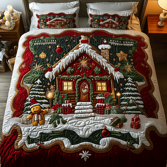 Cozy Cottage 3-Piece Quilted Bedding Set - Single (59" x 70")