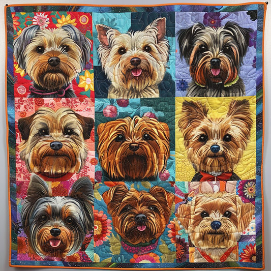 Pawfect Yorkshire Quilted Blanket - Throw (55" x 60")