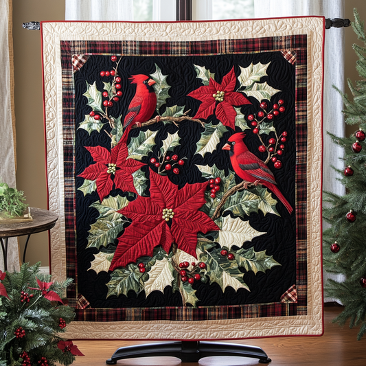 Scarlet Perch Quilted Blanket - Throw (55" x 60")