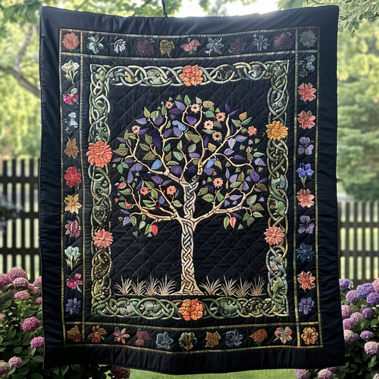 Enchanted Tree of Life Quilted Blanket - Throw (55" x 60")