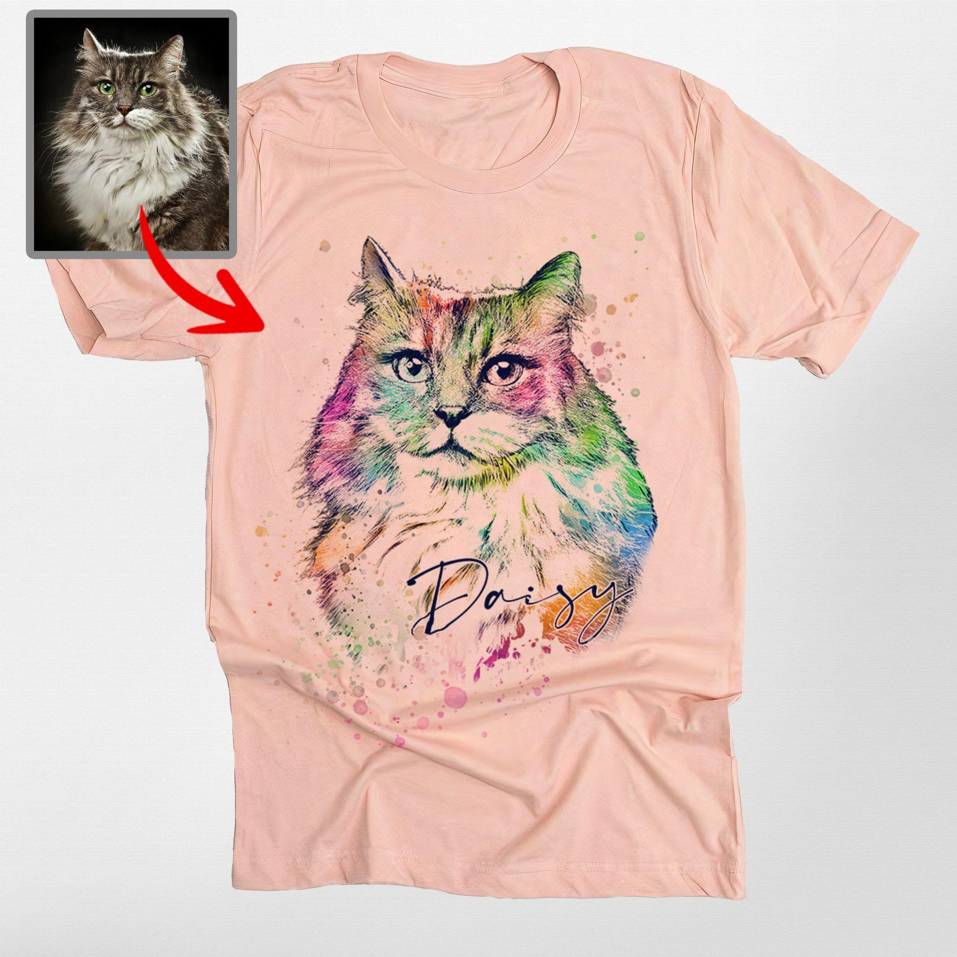 Amazing Customized Dog Unisex T-Shirt for Humans, custom pet portrait gift for pet lovers (view 3)
