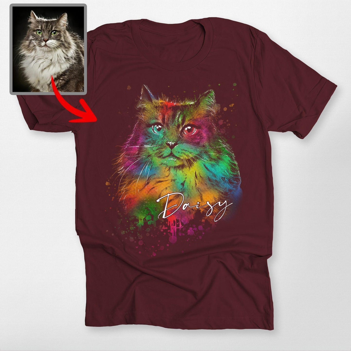 Amazing Customized Dog Unisex T-Shirt for Humans, custom pet portrait gift for pet lovers (view 5)