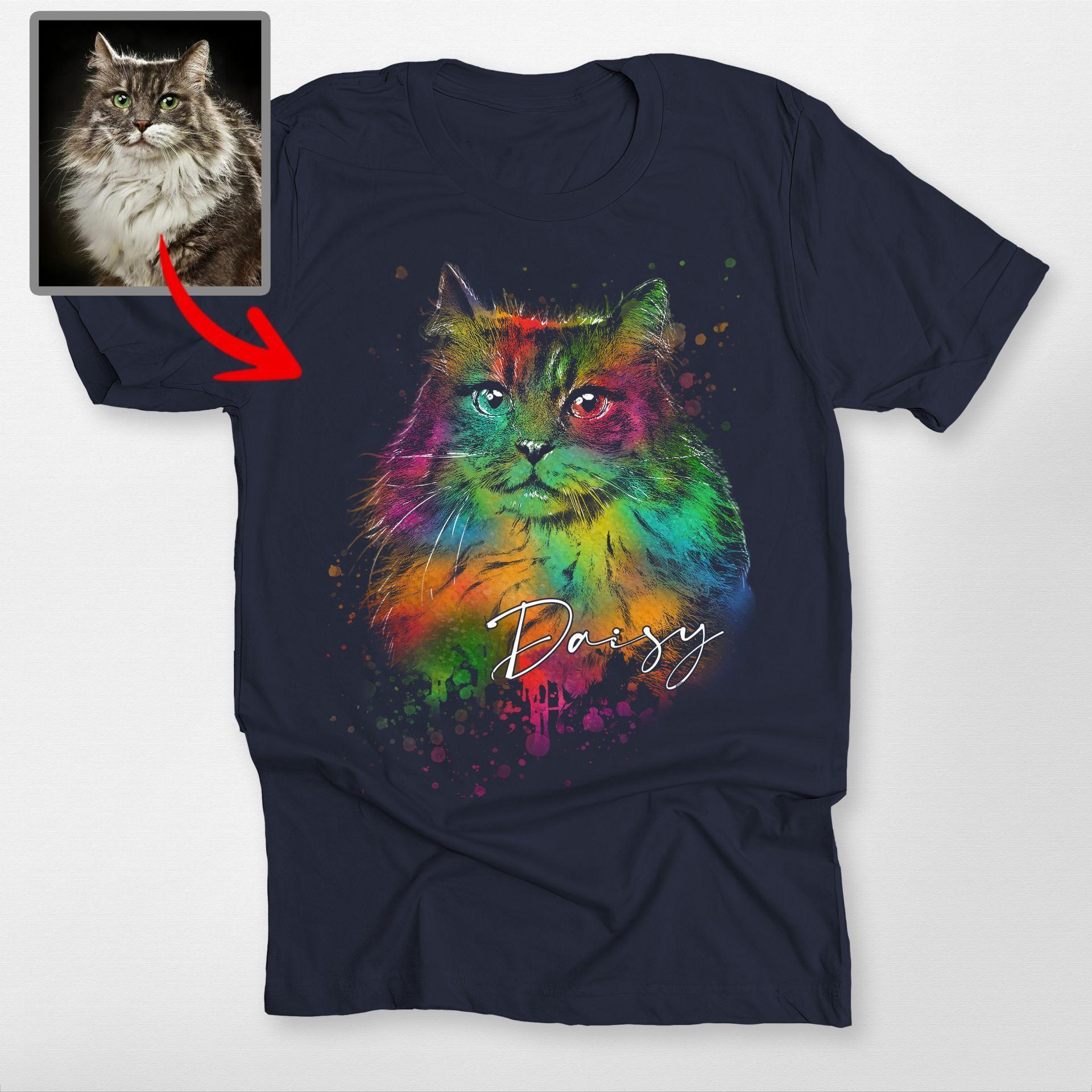 Amazing Customized Dog Unisex T-Shirt for Humans, custom pet portrait gift for pet lovers (view 7)