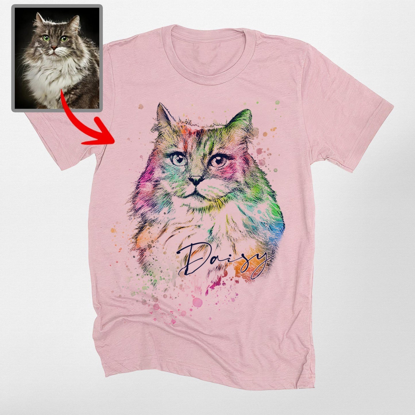 Amazing Customized Dog Unisex T-Shirt for Humans, custom pet portrait gift for pet lovers (view 8)