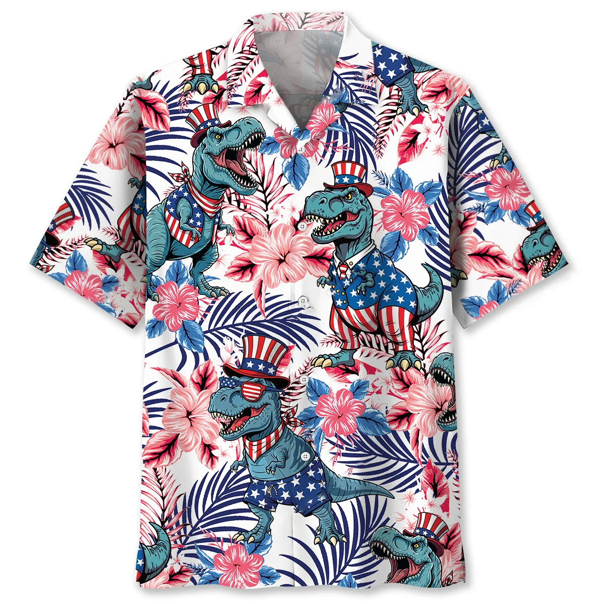 America Dinosaur Hawaiian Shirt
