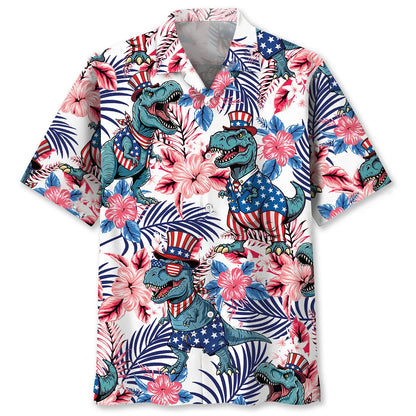 America Dinosaur Hawaiian Shirt