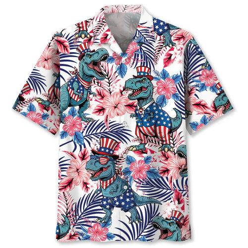 America Dinosaur Hawaiian Shirt