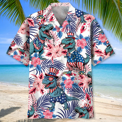 America Dinosaur Hawaiian Shirt
