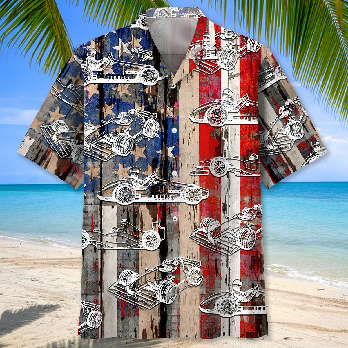 America F1 Racing Hawaiian Shirt