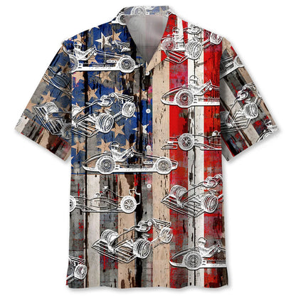 America F1 Racing Hawaiian Shirt