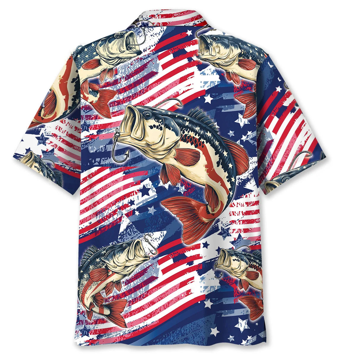 America Fishing Largemouth Bass Fish Hawaiian Shirt