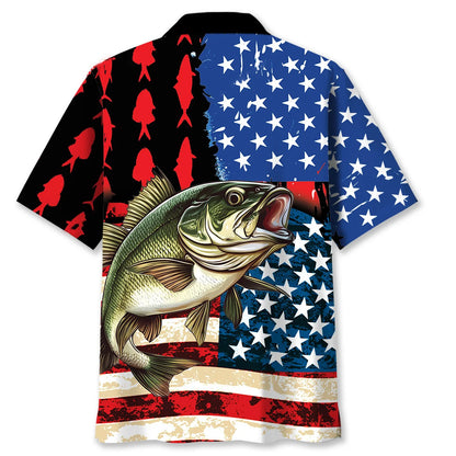 America Flag Fishing Hawaiian Shirt
