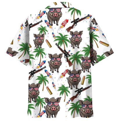 America Hog Hunting Hawaiian Shirt