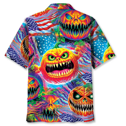 America Horror Lantern Funny Hawaiian Shirt
