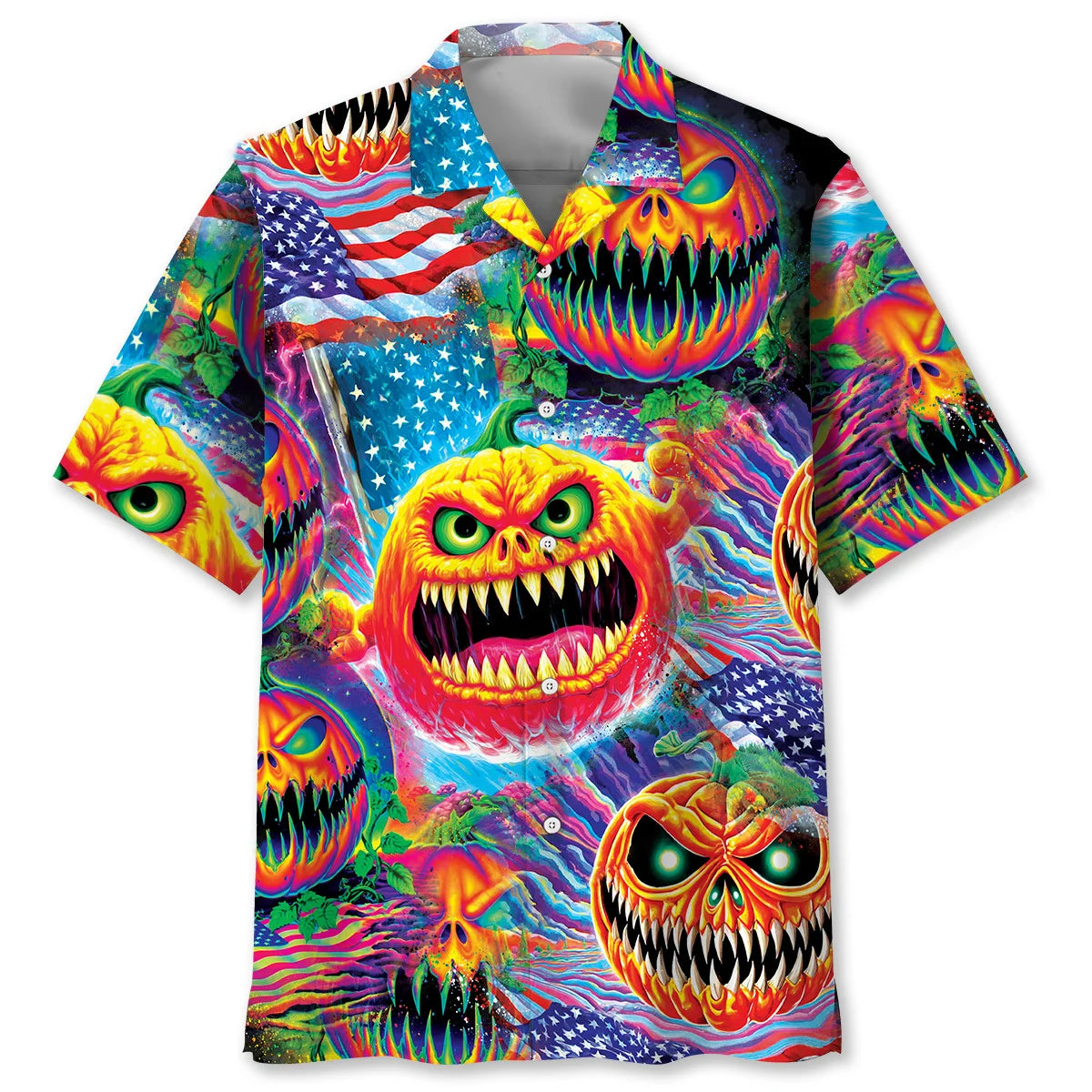 America Horror Lantern Funny Hawaiian Shirt
