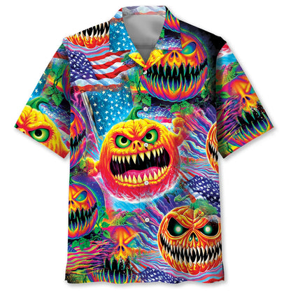 America Horror Lantern Funny Hawaiian Shirt