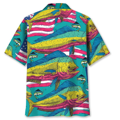 America Mahi Mahi Fish Hawaiian Shirt