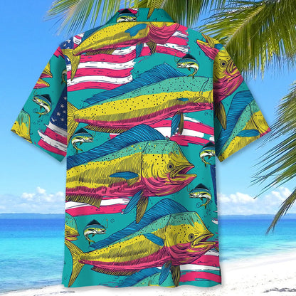 America Mahi Mahi Fish Hawaiian Shirt