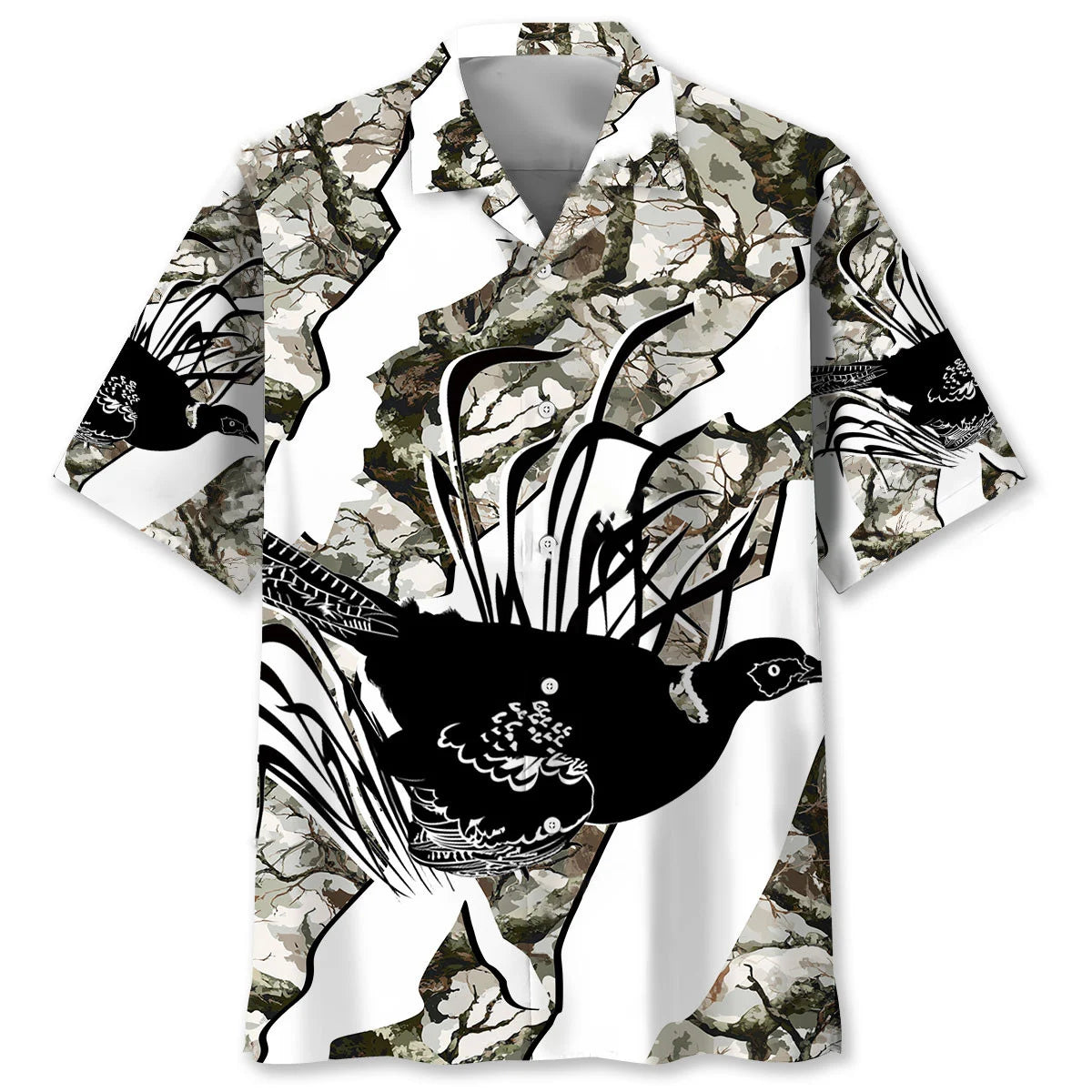 America Pheasant Hunting Camo Hawaiian Shirt