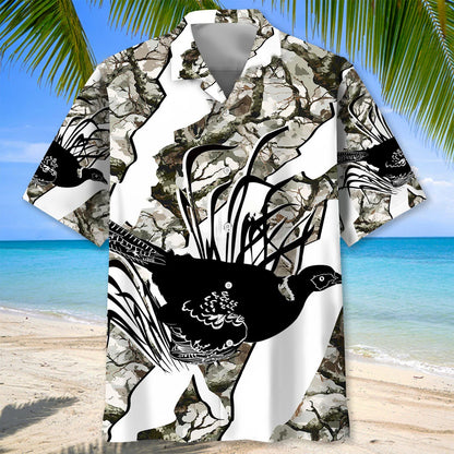 America Pheasant Hunting Camo Hawaiian Shirt