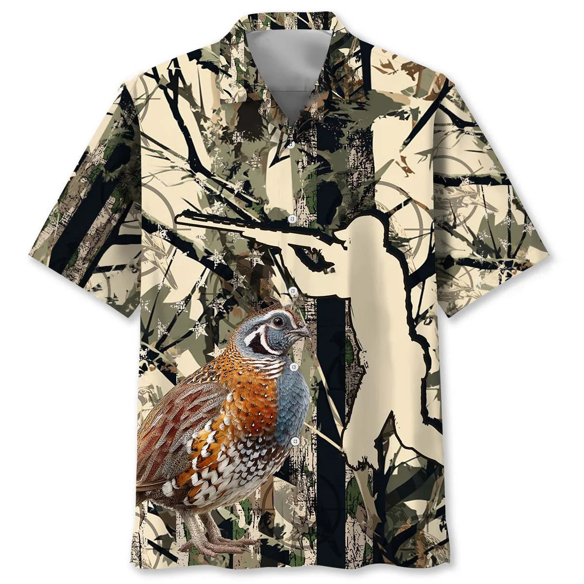 America Quail Hunting Hawaiian Shirt - S - hawaiian shirt