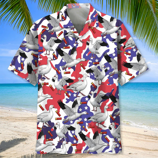 America Ross Goose Hunting Hawaiian Shirt