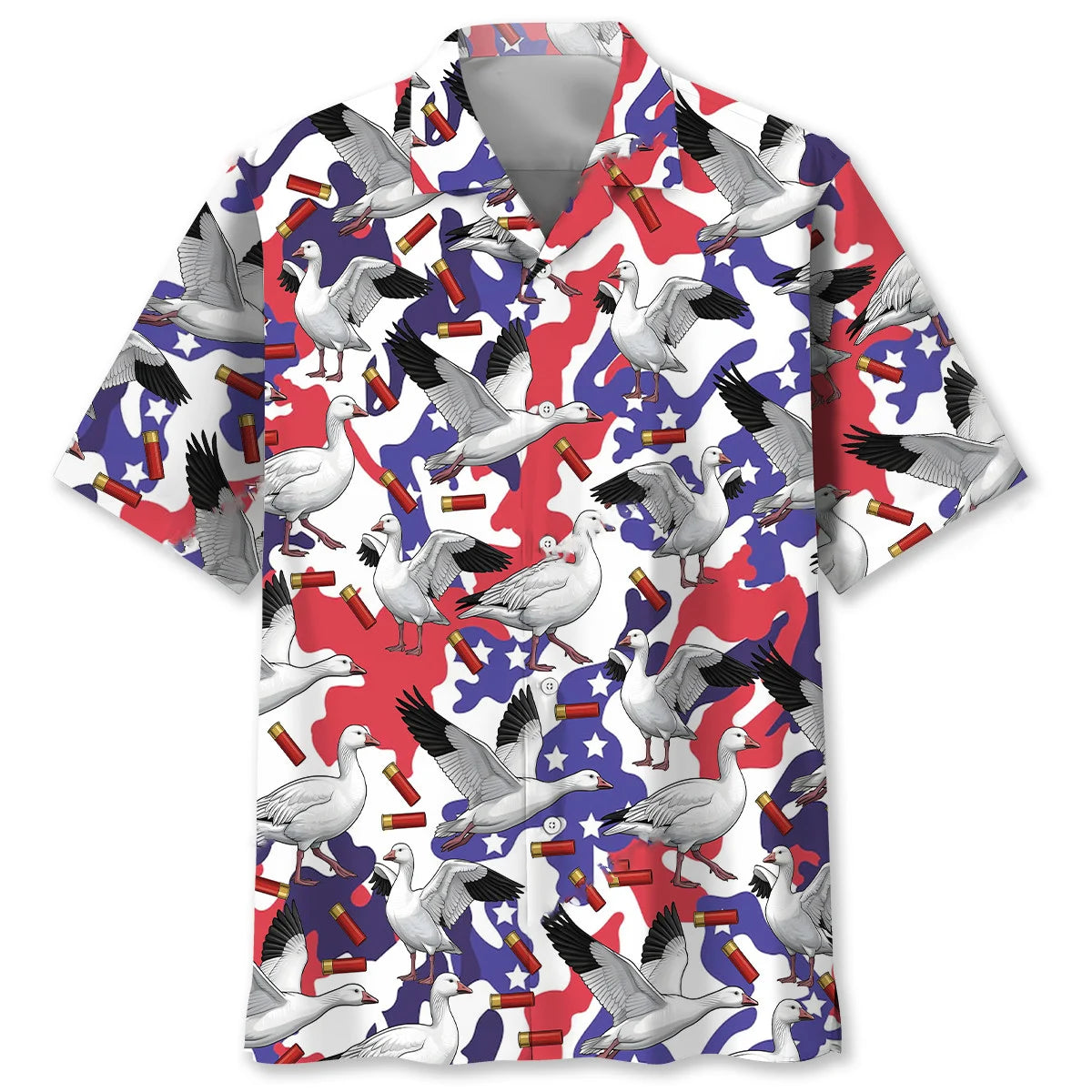 America Ross Goose Hunting Hawaiian Shirt - M - hawaiian shirt