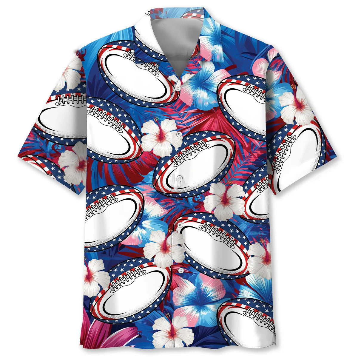 America Rugby Hawaiian Shirt - S - hawaiian shirt