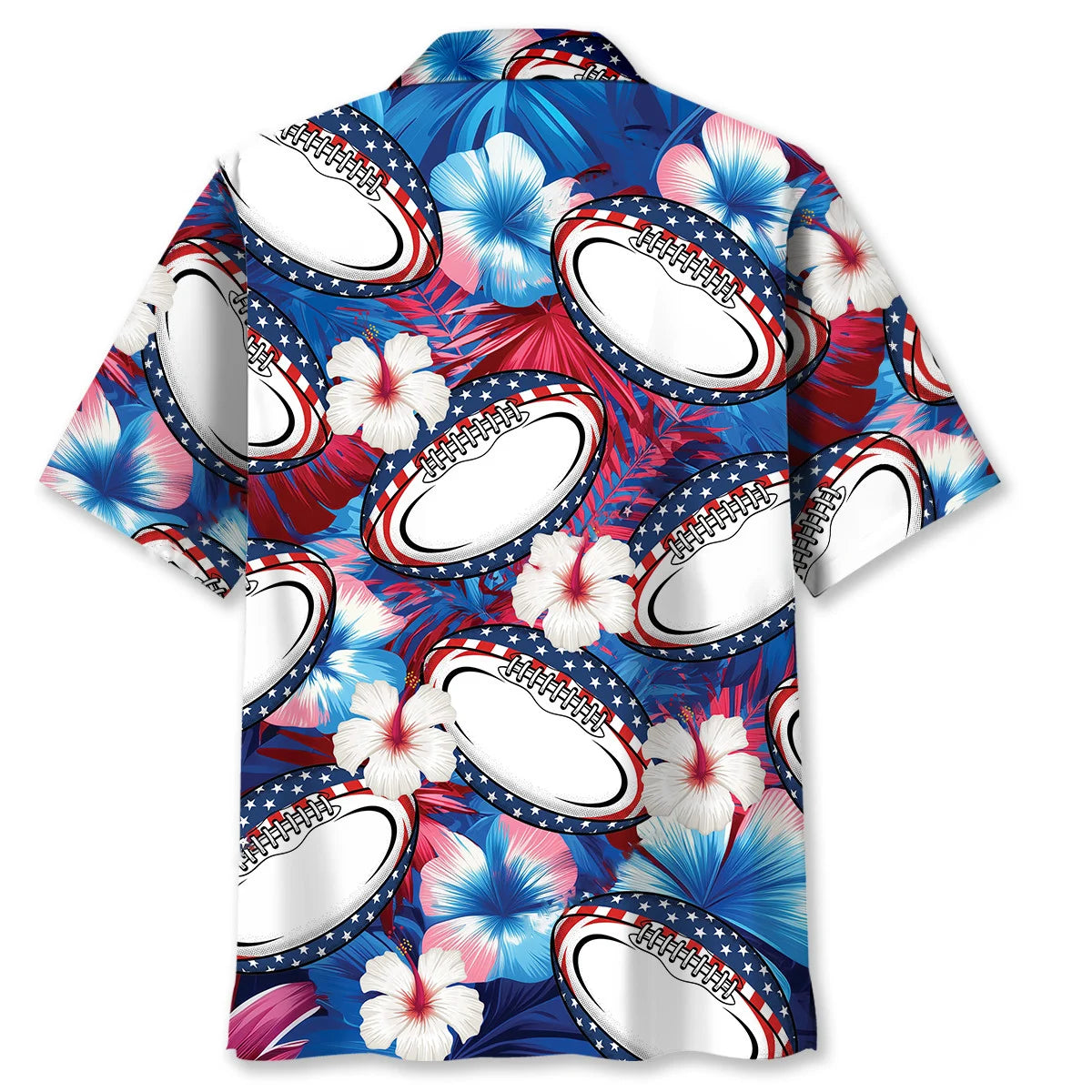 America Rugby Hawaiian Shirt - L - hawaiian shirt