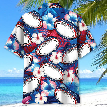 America Rugby Hawaiian Shirt - XL - hawaiian shirt
