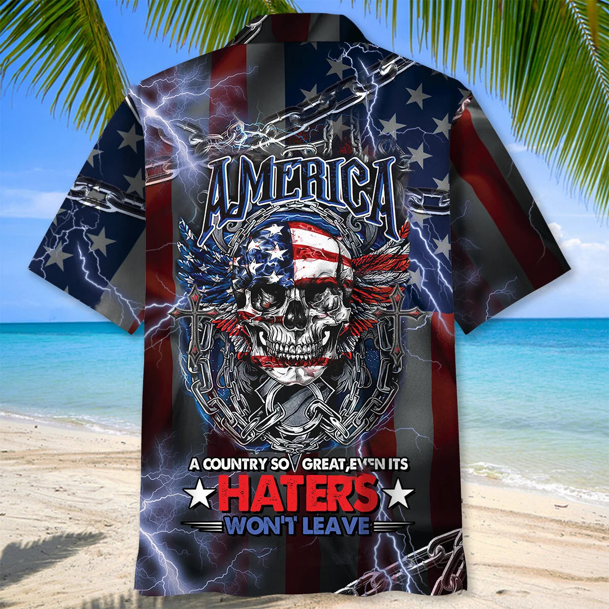 America the Great Country Hawaiian Shirt - L - hawaiian shirt