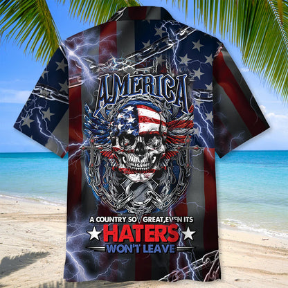America the Great Country Hawaiian Shirt - L - hawaiian shirt