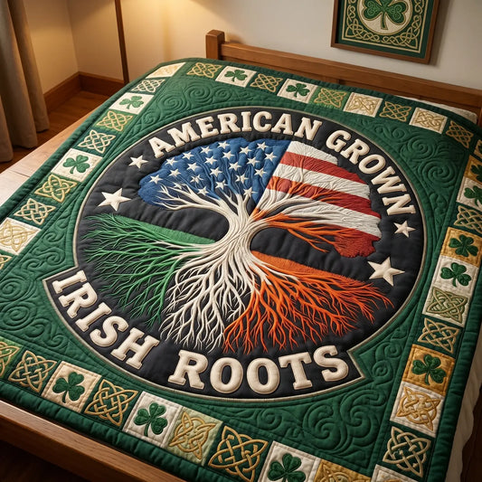 American Grown Irish Roots Quilt Blanket