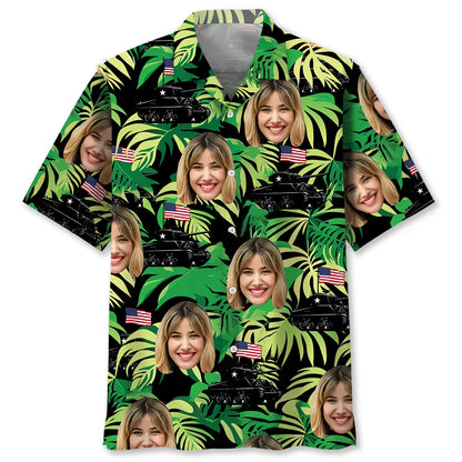 American Army and Wife Tank M4 Hawaiian Shirt - M - hawaiian shirt