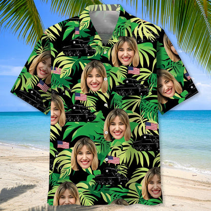American Army and Wife Tank M4 Hawaiian Shirt - L - hawaiian shirt