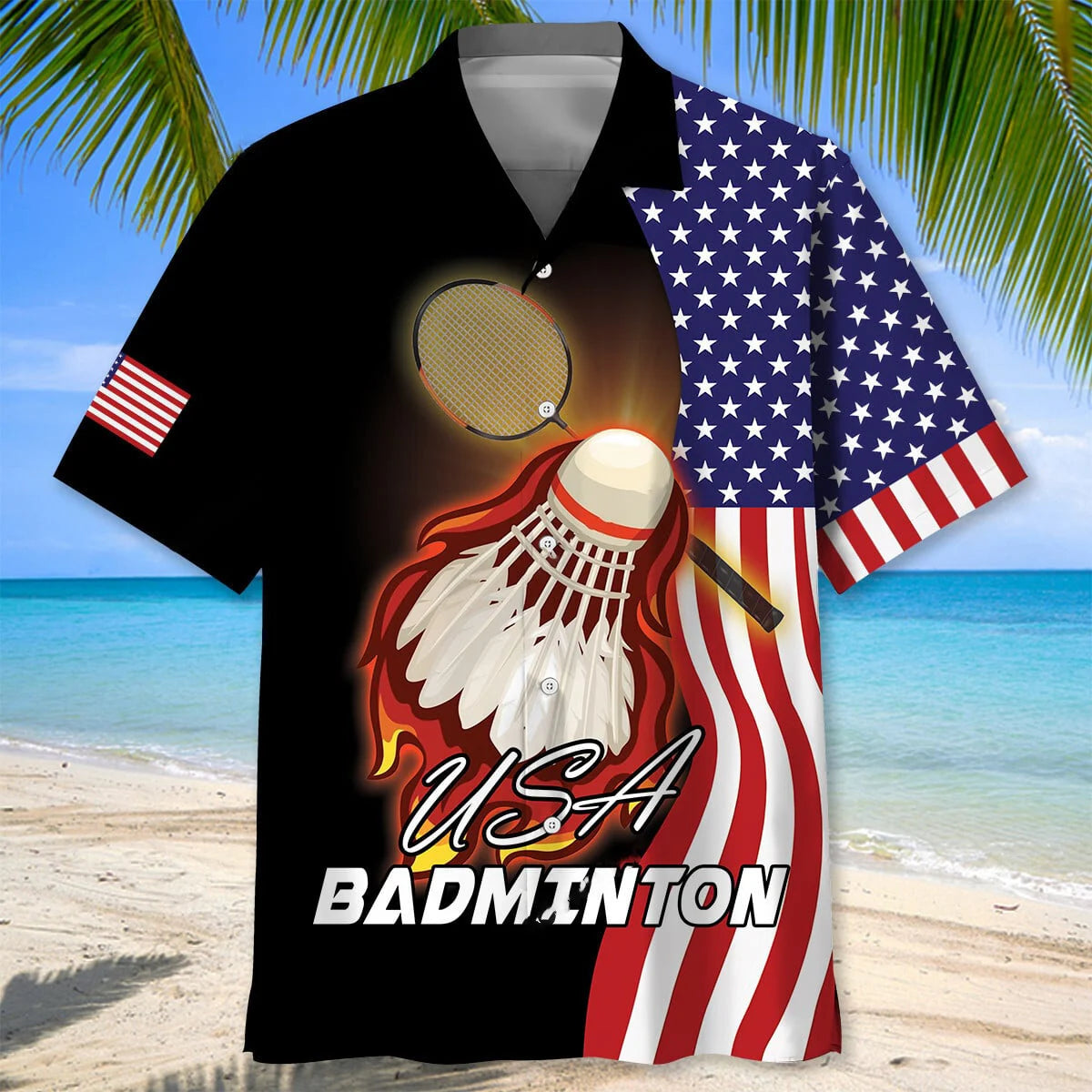 American Badminton Hawaiian Shirt - S - hawaiian shirt