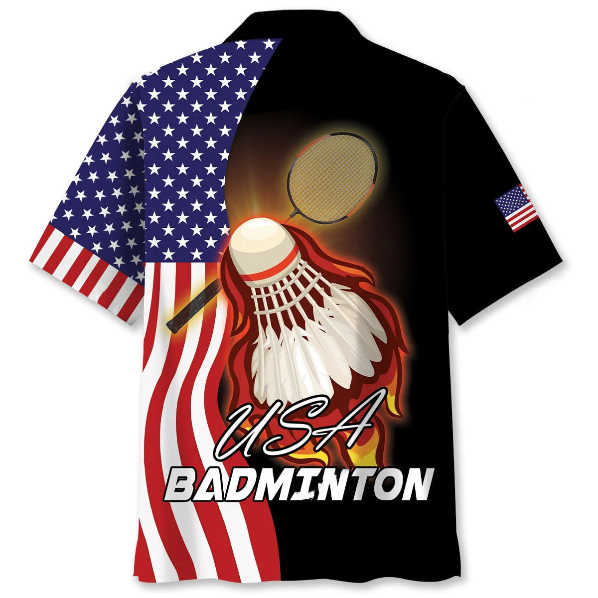 American Badminton Hawaiian Shirt - M - hawaiian shirt