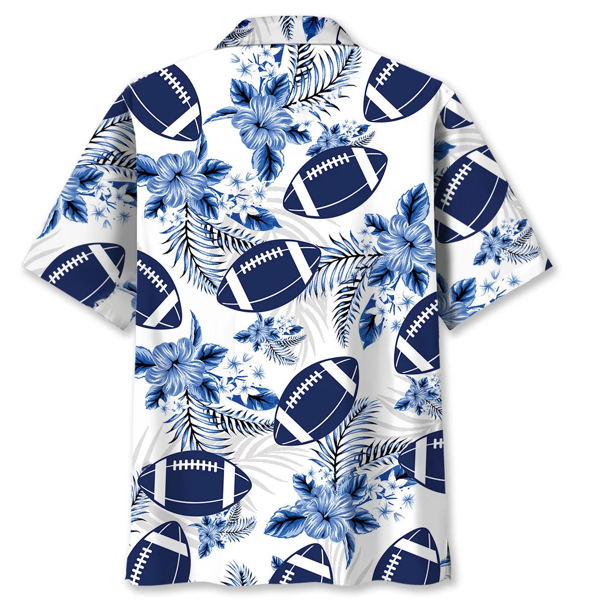 American Football Hawaiian Shirt Blue - XL - hawaiian shirt