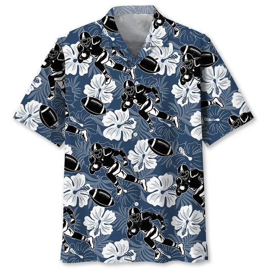 American Football Hibiscus Hawaiian Shirt