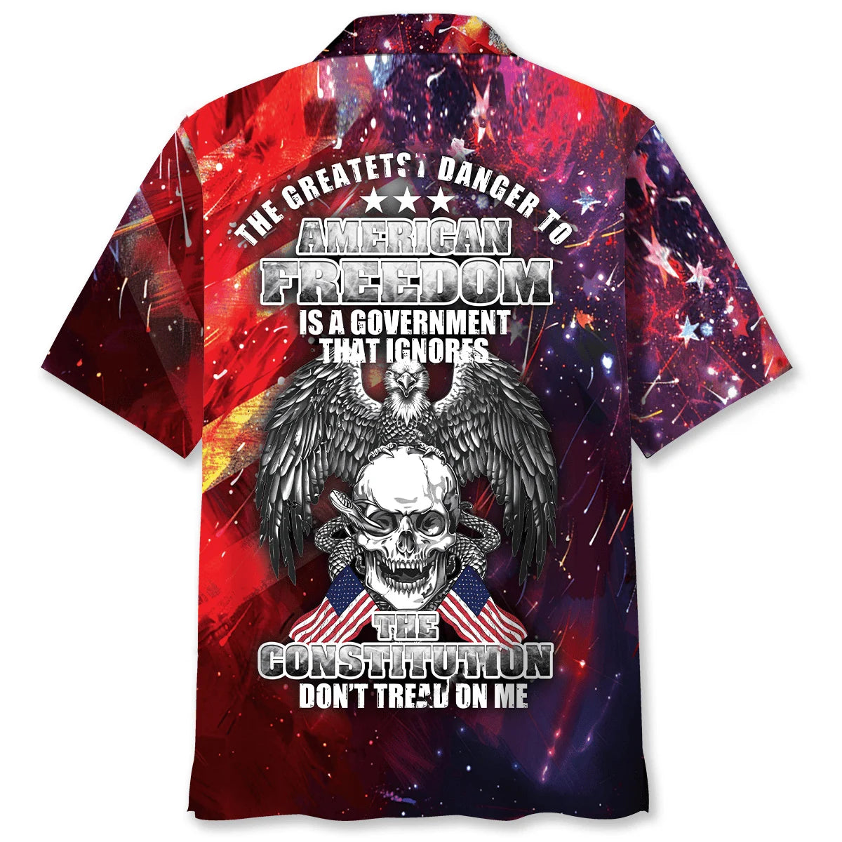 American Freedom Hawaiian Shirt - S - hawaiian shirt