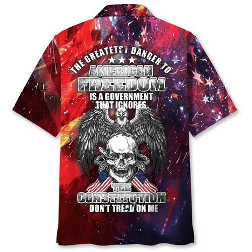 American Freedom Hawaiian Shirt - S - hawaiian shirt