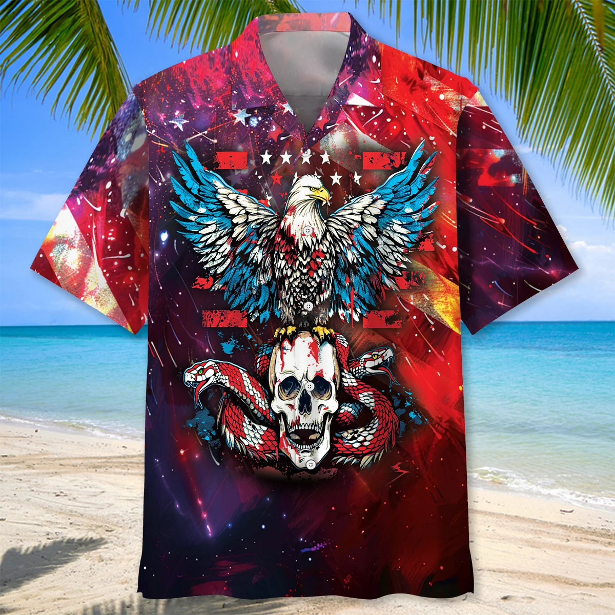 American Freedom Hawaiian Shirt - M - hawaiian shirt