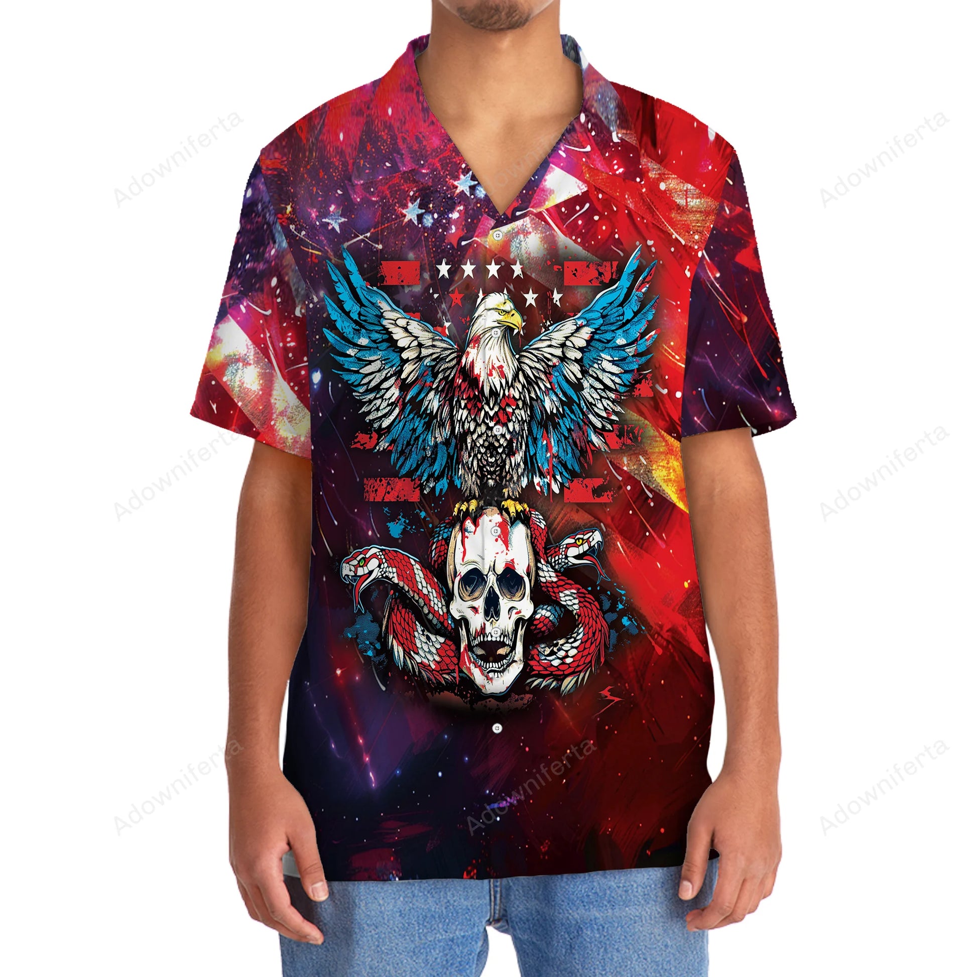 American Freedom Hawaiian Shirt - XL - hawaiian shirt