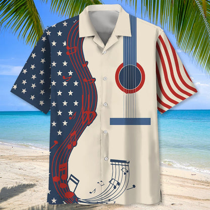 American Guitar Hawaiian Shirt - S - hawaiian shirt
